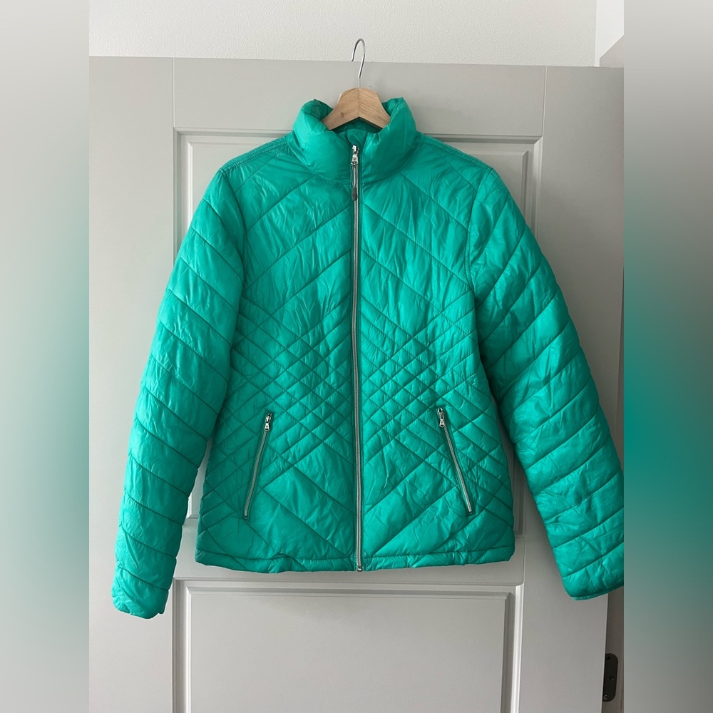 Teal Quilted down puffer Jacket by Tek Gear